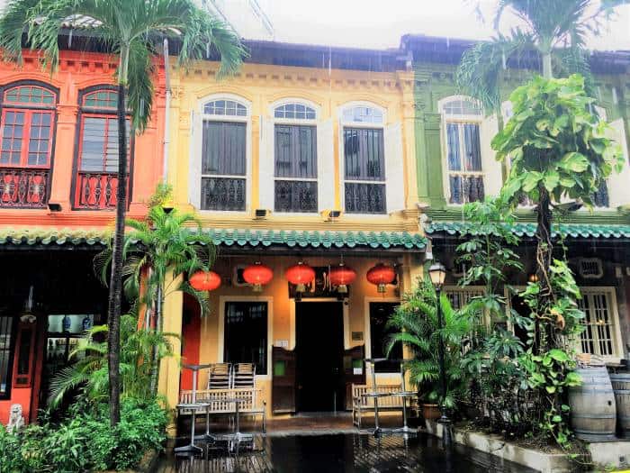 beautiful painted historic Peranakan houses