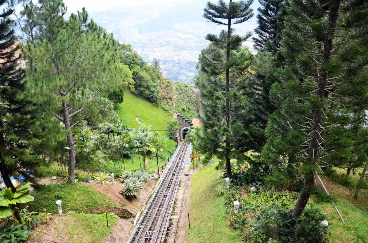 railway lines and tunnel on penang hill