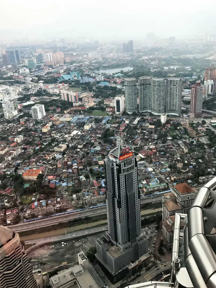 view over city from petronas tower