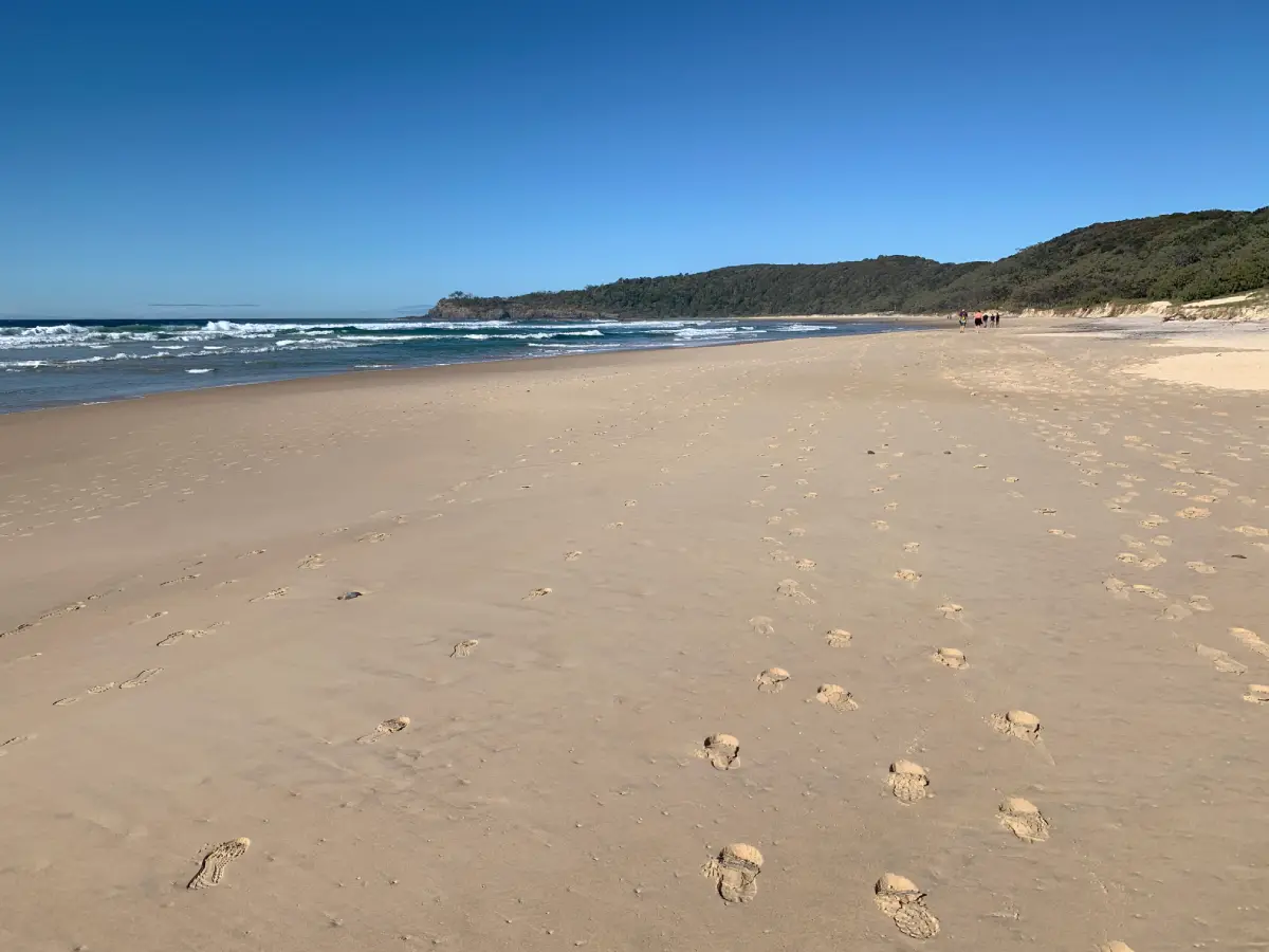 wide sandy beach